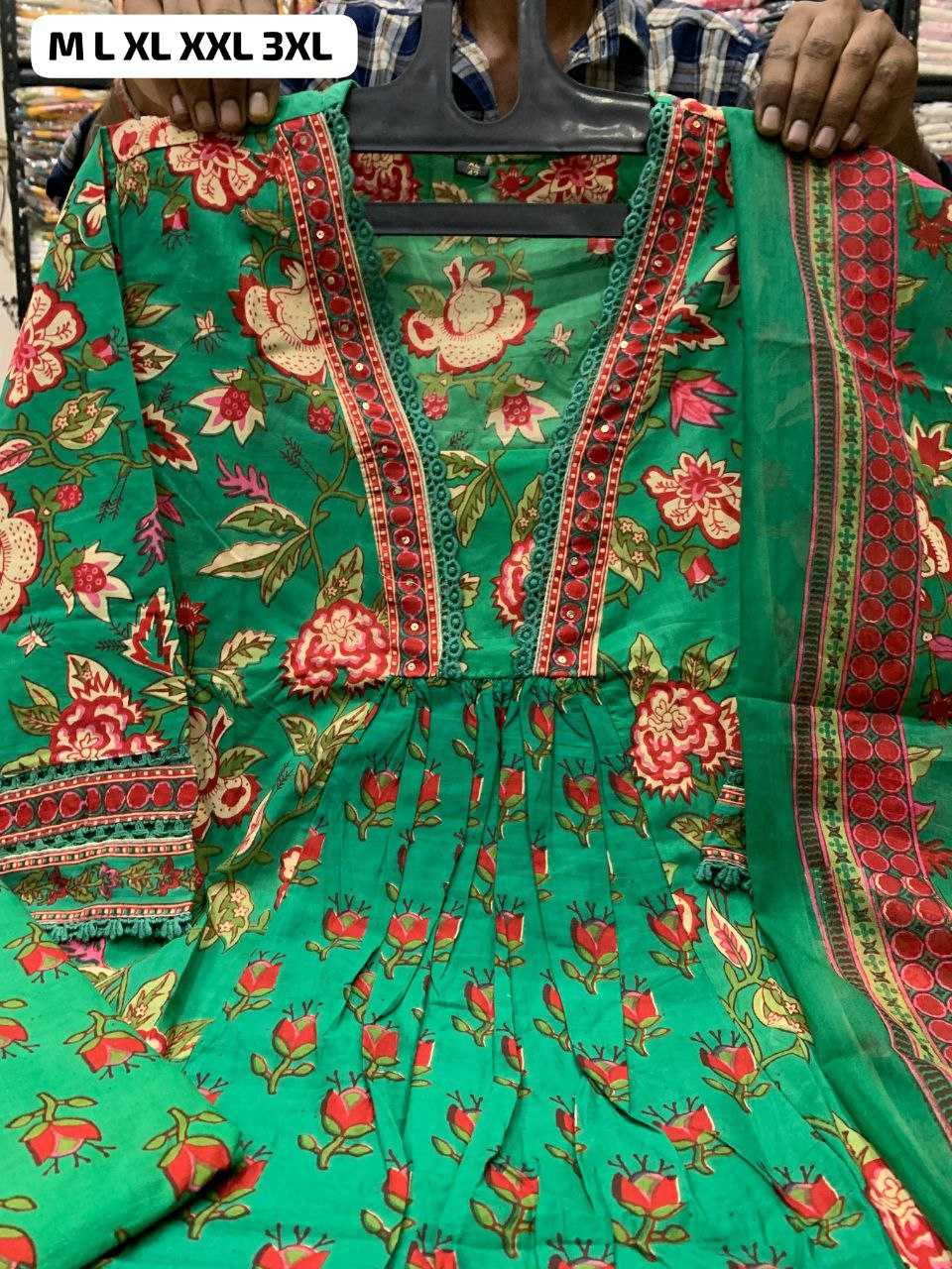 Cotton  Anarkali Suit